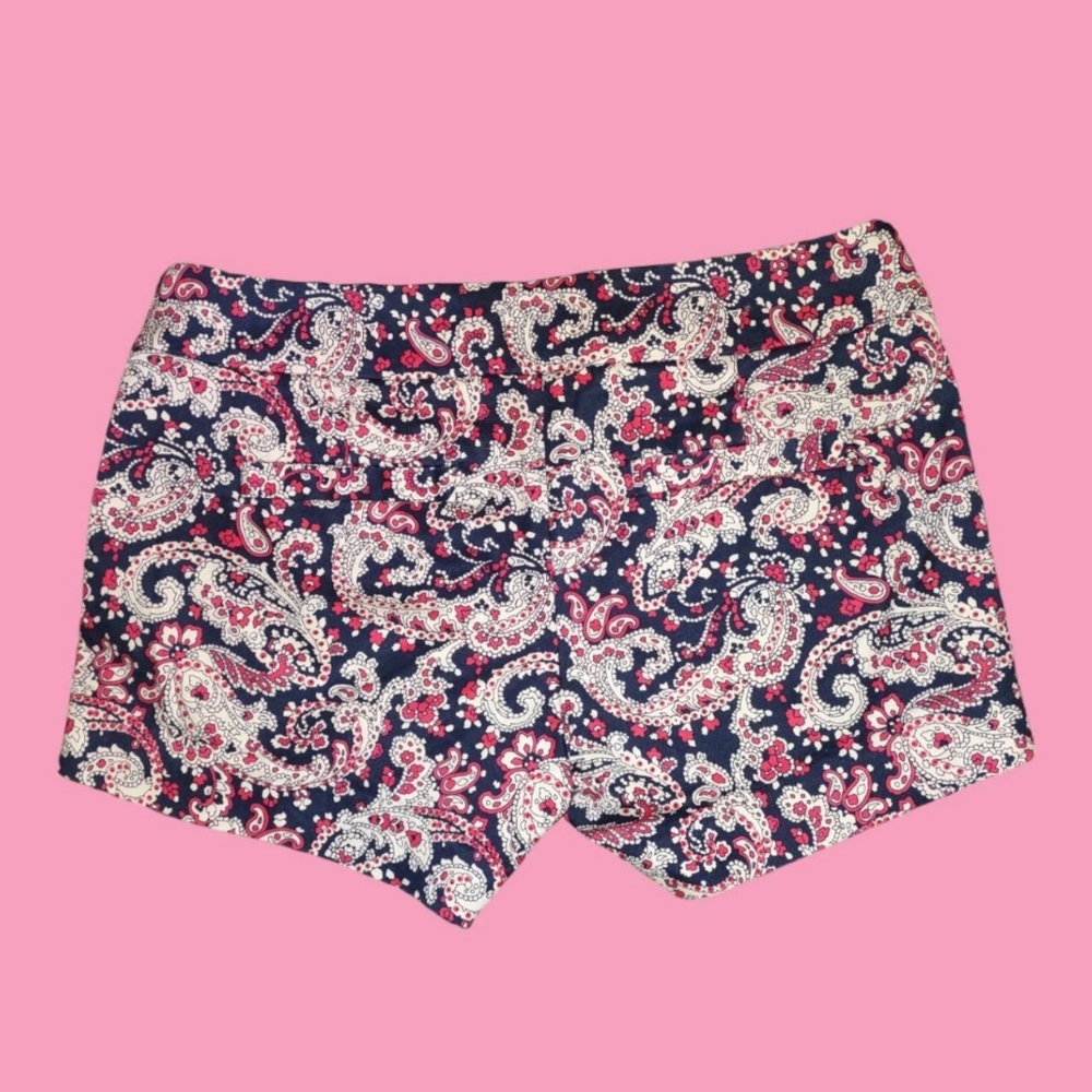 J Crew women's paisley colorful chino shorts size 6 - Picture 2 of 3